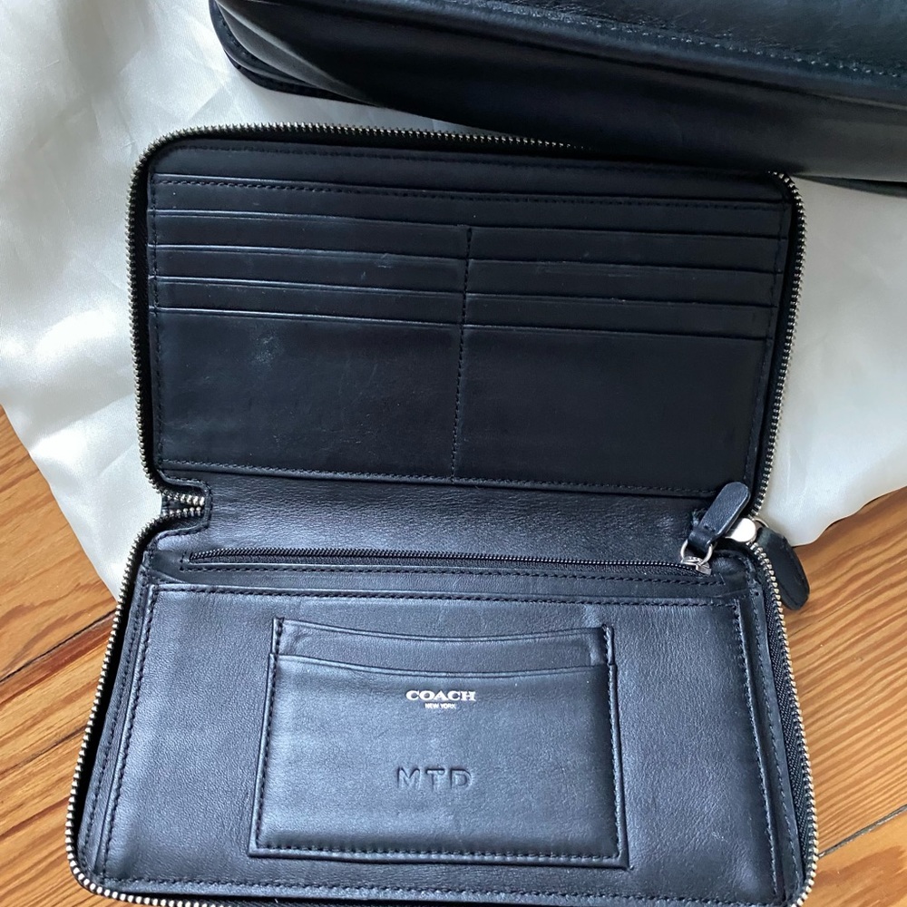 Coach Black Classic Leather Wallet